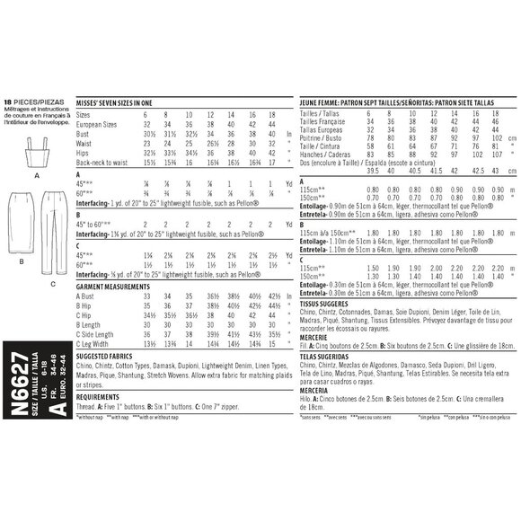 New Look Sewing Pattern N6627 Pants Top Skirt Misses Size 8-20 Easy to Sew - Picture 2 of 5